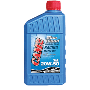 A blue bottle of motor oil